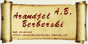 Aranđel Berberski vizit kartica